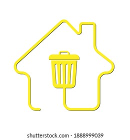 Garbage collection, utility icon. Vector stock illustration, flat style