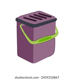 garbage compost bin cartoon. waste organic, vegetable pile, recycle kitchen garbage compost bin sign. isolated symbol vector illustration