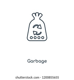 Garbage concept line icon. Linear Garbage concept outline symbol design. This simple element illustration can be used for web and mobile UI/UX.