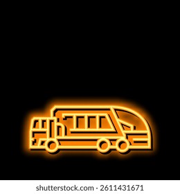 garbage construction car vehicle neon light sign vector. garbage construction car vehicle illustration