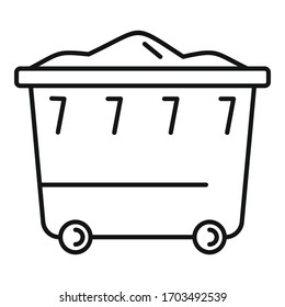 Garbage container icon. Outline garbage container vector icon for web design isolated on white background