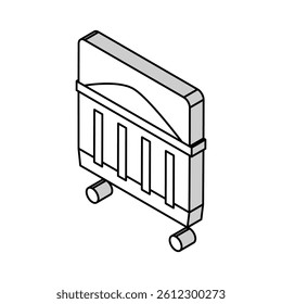 garbage container isometric icon vector. garbage container sign. isolated symbol illustration