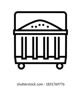 garbage container line icon vector. garbage container sign. isolated contour symbol black illustration