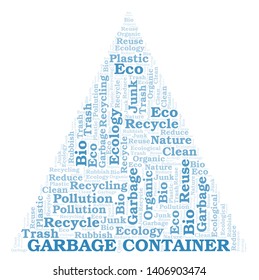 Garbage Container word cloud. Wordcloud made with text only.