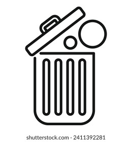 Garbage content filter icon outline vector. Work idea. Dark tunnel sand