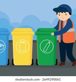 Garbage design over blue background, vector illustration. Vector illustration.