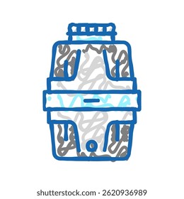 garbage disposal doodle icon sketch vector. garbage disposal sign. isolated symbol illustration