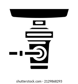 garbage disposal glyph icon vector. garbage disposal sign. isolated contour symbol black illustration