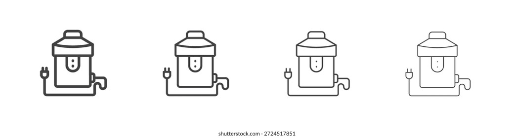 Concepto de icono de eliminación de basura Pictograma lineal. Ilustración de elemento simple.