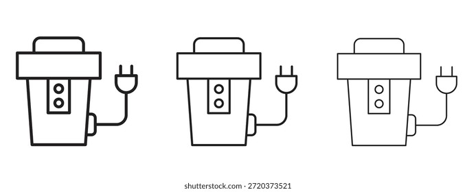 Icono de eliminación de basura. Ilustración vectorial de estilo minimalista dibujado a mano