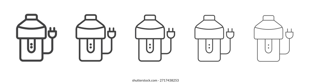 Icono de eliminación de basura en el concepto de trazos lineales