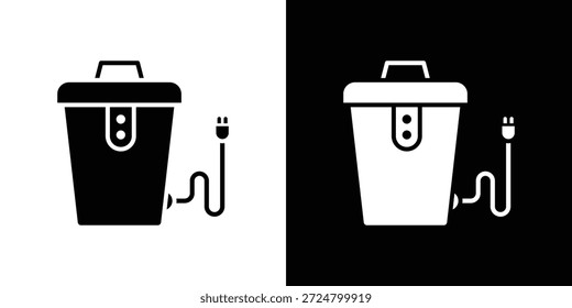 Icono de eliminación de basura silueta Vector plano paquete de diseño de ilustración.