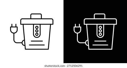 Icono de eliminación de basura en estilo lineal simple.