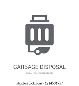 garbage disposal icon. Trendy garbage disposal logo concept on white background from Electronic Devices collection. Suitable for use on web apps, mobile apps and print media.