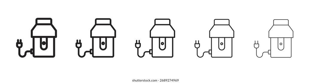 Icono de eliminación de basura línea de Arte vectorial Ilustraciones colección