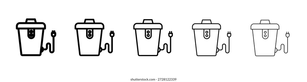 Vector de icono de eliminación de basura en pictograma lineal de trazo editable