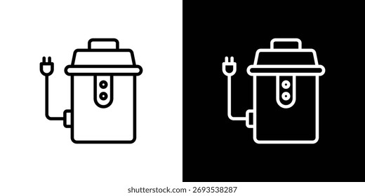 Garbage disposal icon vector graphics in strokes