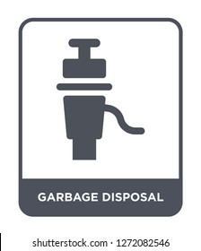 garbage disposal icon vector on white background, garbage disposal trendy filled icons from Electronic devices collection, garbage disposal simple element illustration