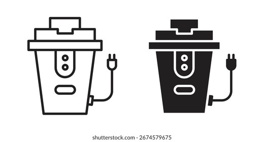 Garbage disposal icon vector, sign and symbol for design, website or apps elements.