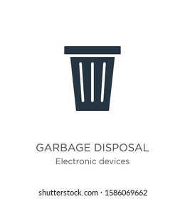Garbage disposal icon vector. Trendy flat garbage disposal icon from electronic devices collection isolated on white background. Vector illustration can be used for web and mobile graphic design, 