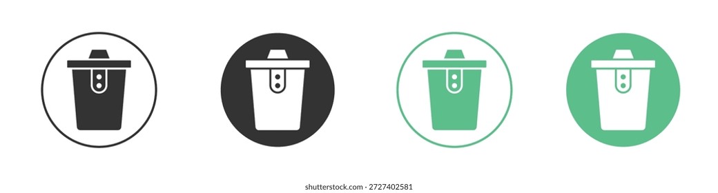 Conjunto de iconos de eliminación de basura. Ilustraciones vectoriales de glifos