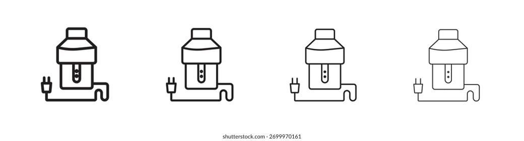 Ícones de descarte de lixo. coleta editável de ícones de traçado.