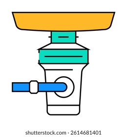 garbage disposal line icon vector. garbage disposal sign. isolated symbol illustration