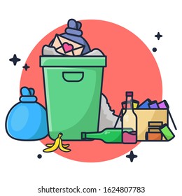 Garbage Disposal Premium Icon Vector Illustration