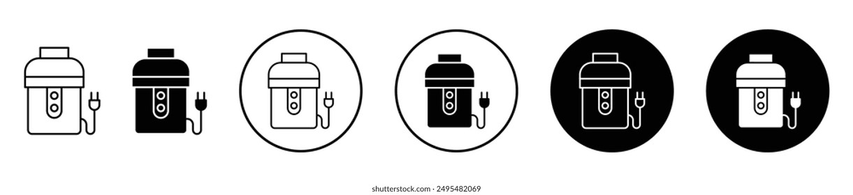 Conjunto de iconos de Vector de línea fina de eliminación de basura.