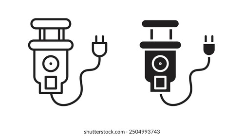 Garbage disposal vector icon collection. Solid and outlined style.