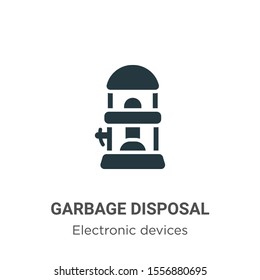 Garbage disposal vector icon on white background. Flat vector garbage disposal icon symbol sign from modern electronic devices collection for mobile concept and web apps design.