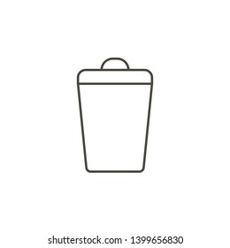Garbage disposal vector icon. Simple element illustration from UI concept.  on white background