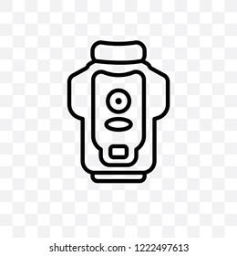 garbage disposal vector linear icon isolated on transparent background, garbage disposal transparency concept can be used for web and mobile