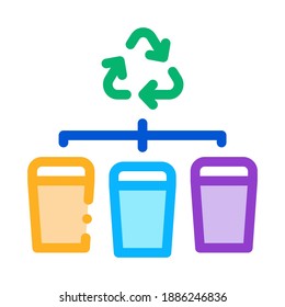 garbage distribution icon vector. garbage distribution sign. color symbol illustration