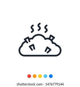 Garbage dump icon,Vector and Illustration.