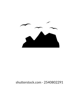 Garbage Dump, Litter Landfill Solid Flat Vector Icon Isolated on White Background.