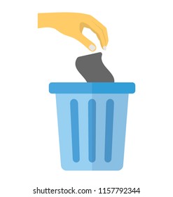 
A garbage or dustbin can to throw trash

