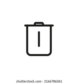 Garbage, Dustbin Icon Vector In Flat Style. Garbage, Dustbin Symbol Vector For Website Design, Logo, App, Icon, Illustration, EPS10.