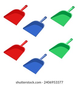 Garbage dustpan vector isolated on white background