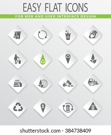 Garbage easy flat web icons for user interface design