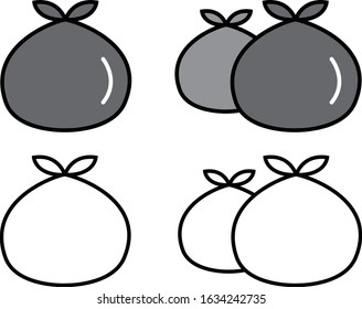 garbage flat icon illustration trash