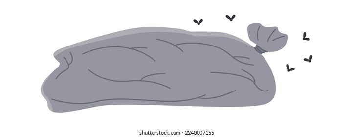 Garbage flat icon Litter utilization and recycling. Vector illustration