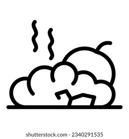 Vector de contorno de icono de comida basura. Enfermedad epidémica. Poison corona