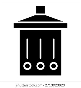 Garbage Glyph Icon Vector Illustration