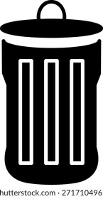 Diseño de icono de estilo de glifo de basura