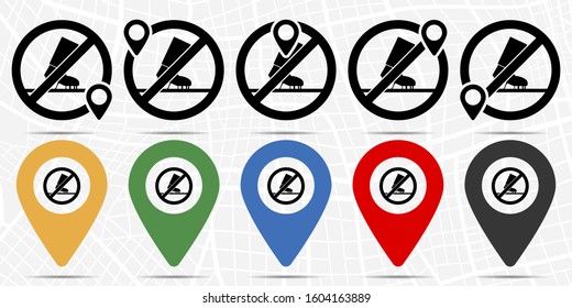 garbage, gum, boot icon in location set. Simple glyph, flat illustration element of universal theme icons