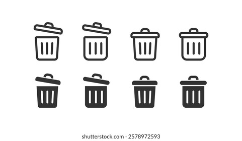 Garbage icon. Bin trash sign. Basket rubbish.