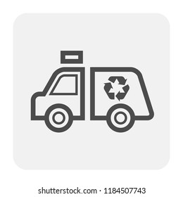 Garbage icon design, black and outline.