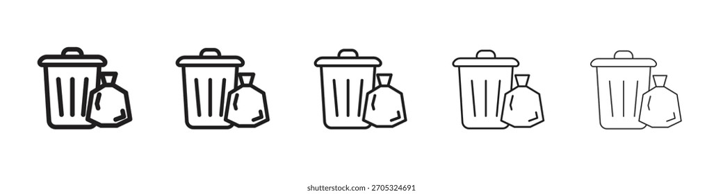 Diseño de icono de basura, logotipo, App, interfaz de usuario. Ilustración vectorial, EPS