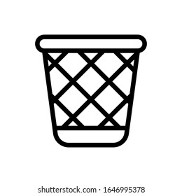 Garbage icon designed in line style
